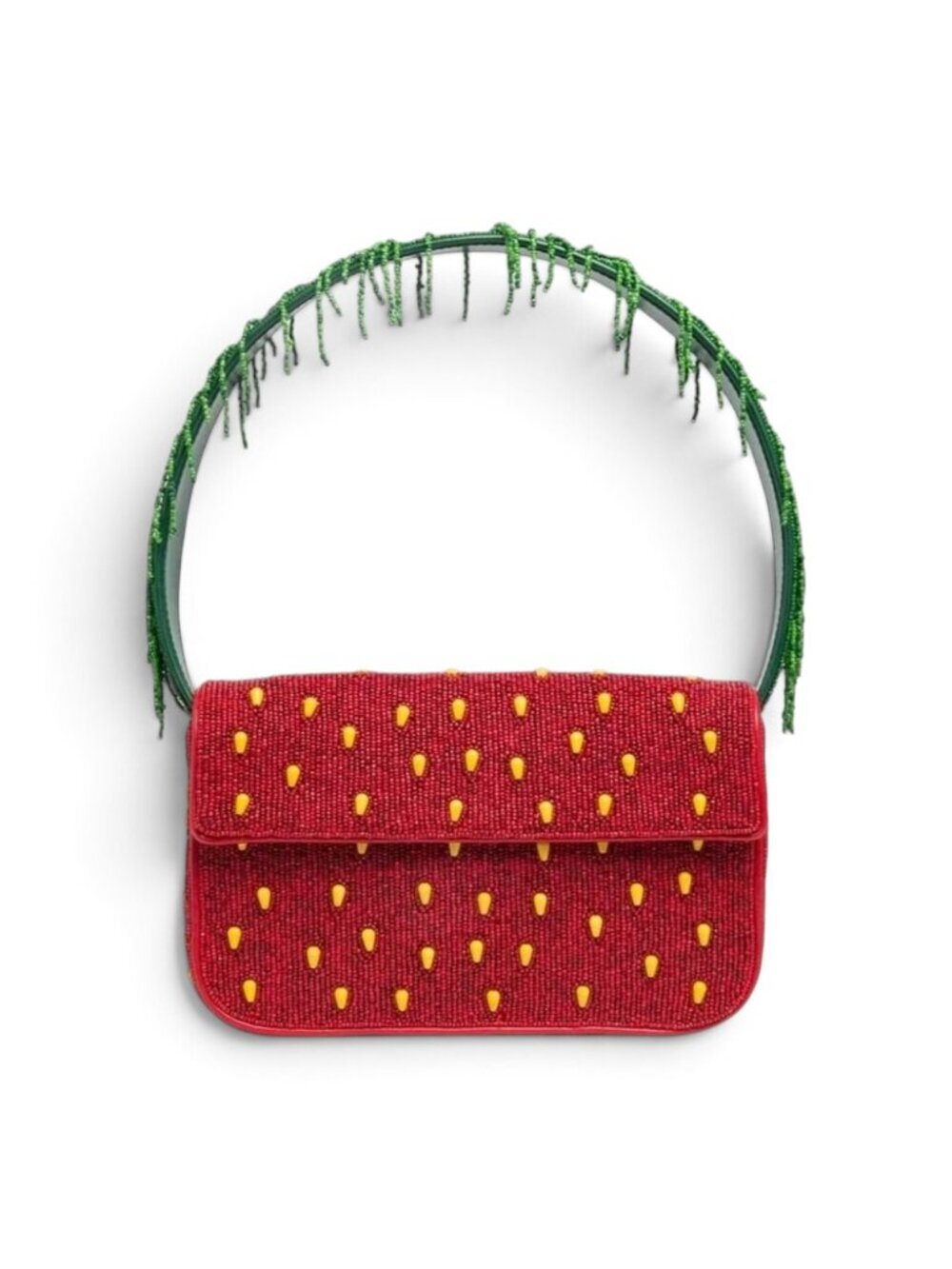 STAUD Strawberry Dream Tommy Beaded Shoulder Bag - NWT